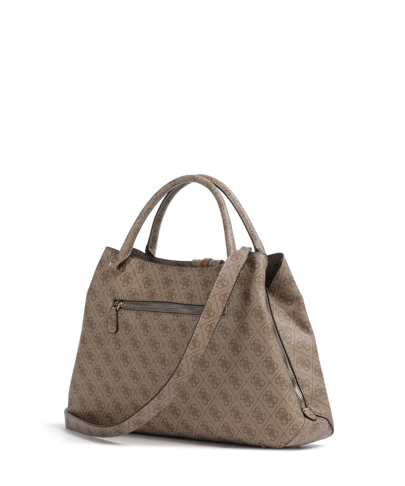 Guess Yvonne Girlfriend Logo Handtasche latte logo