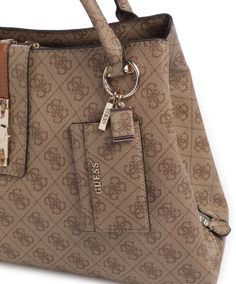 Guess Yvonne Girlfriend Logo Handtasche latte logo
