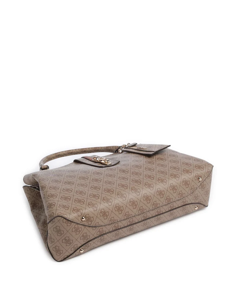 Guess Yvonne Girlfriend Logo Handtasche latte logo