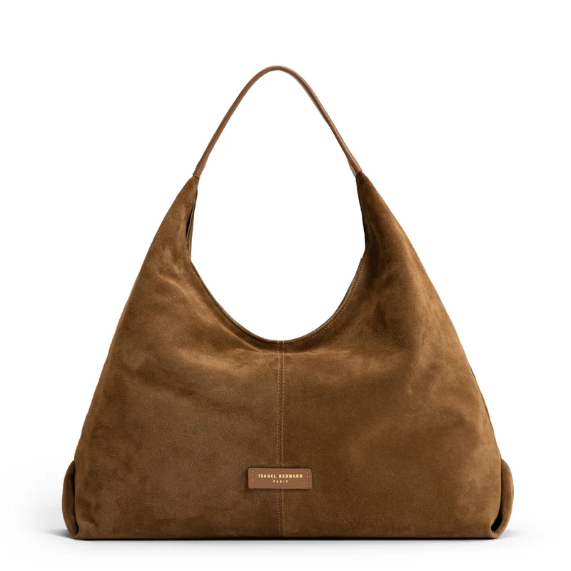 Isabel Bernard Honoré Grace braune Wildleder-Schultertasche IB25093-130