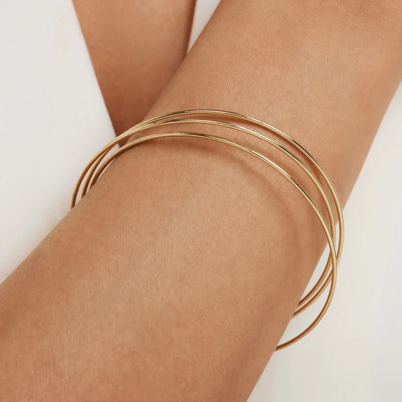 Isabel Bernard Cour d'Honneur Adora 14 Karat | Gold Bangle Set IB320110