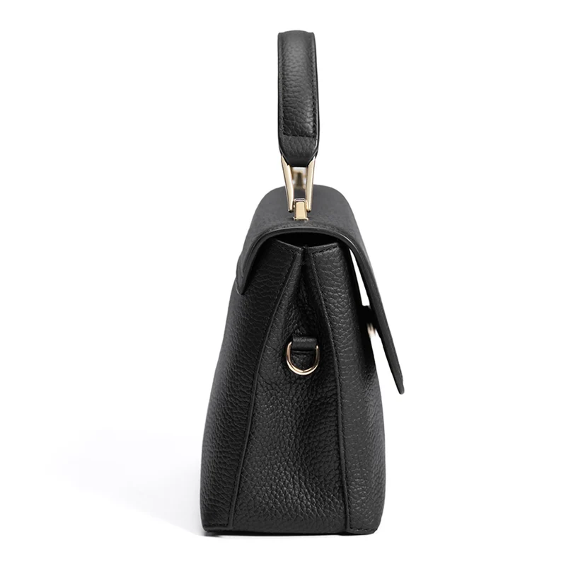 Isabel Bernard Femme Forte Heline Schwarze Kalbsleder Handtasche IB21107