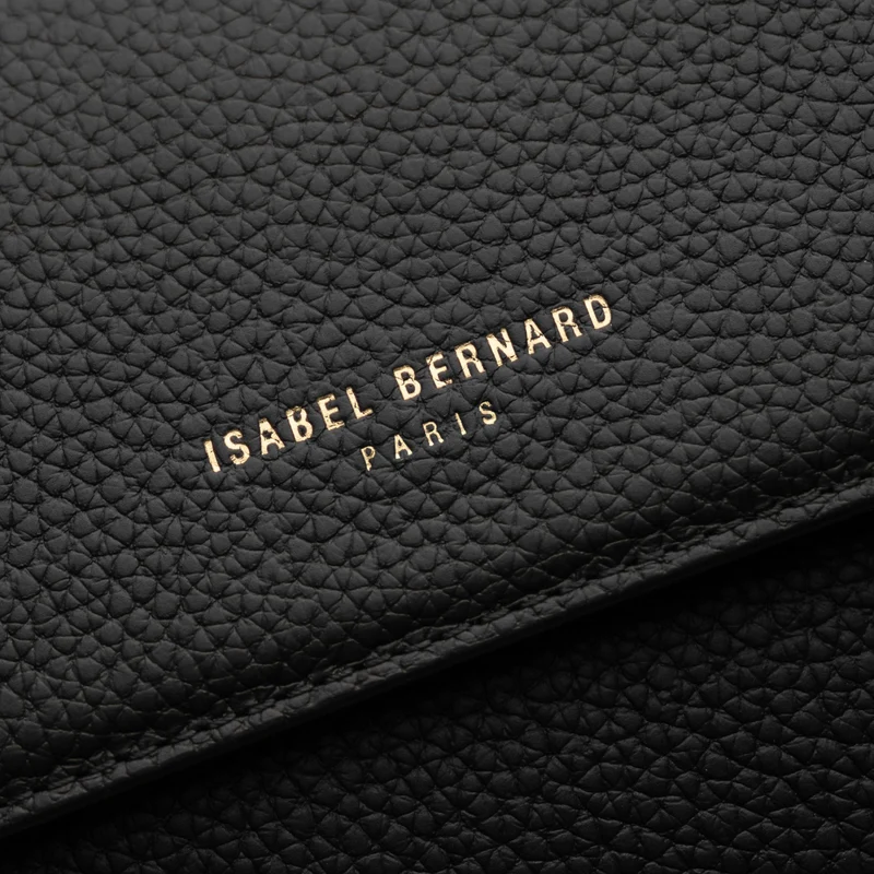 Isabel Bernard Femme Forte Heline Schwarze Kalbsleder Handtasche IB21107