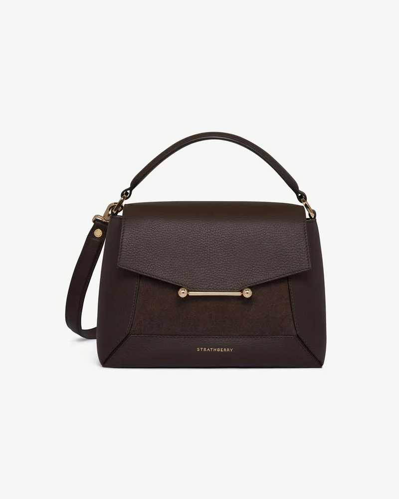 Mosaic Bag - Dark Chocolate Suede/Leather