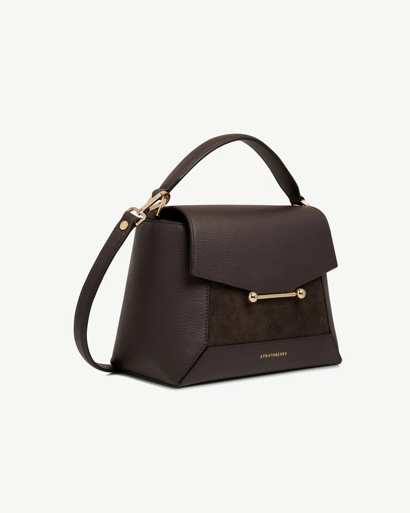 Mosaic Bag - Dark Chocolate Suede/Leather