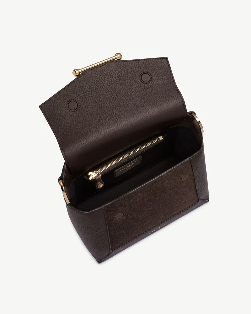 Mosaic Bag - Dark Chocolate Suede/Leather