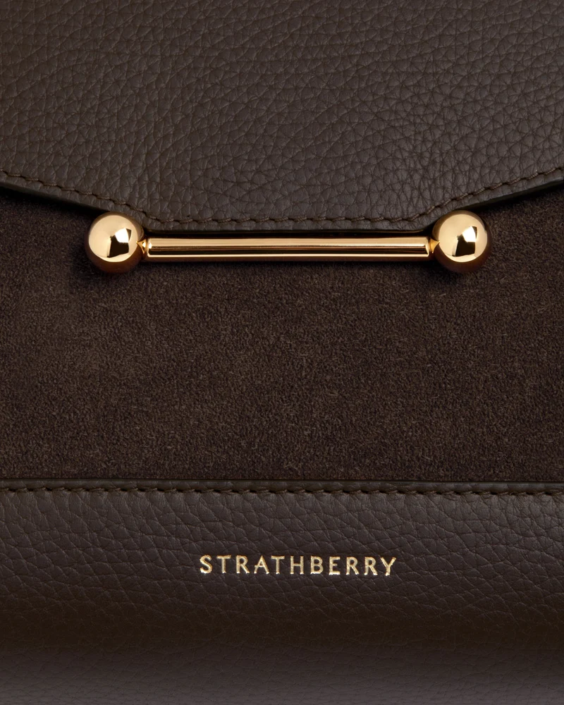 Mosaic Bag - Dark Chocolate Suede/Leather
