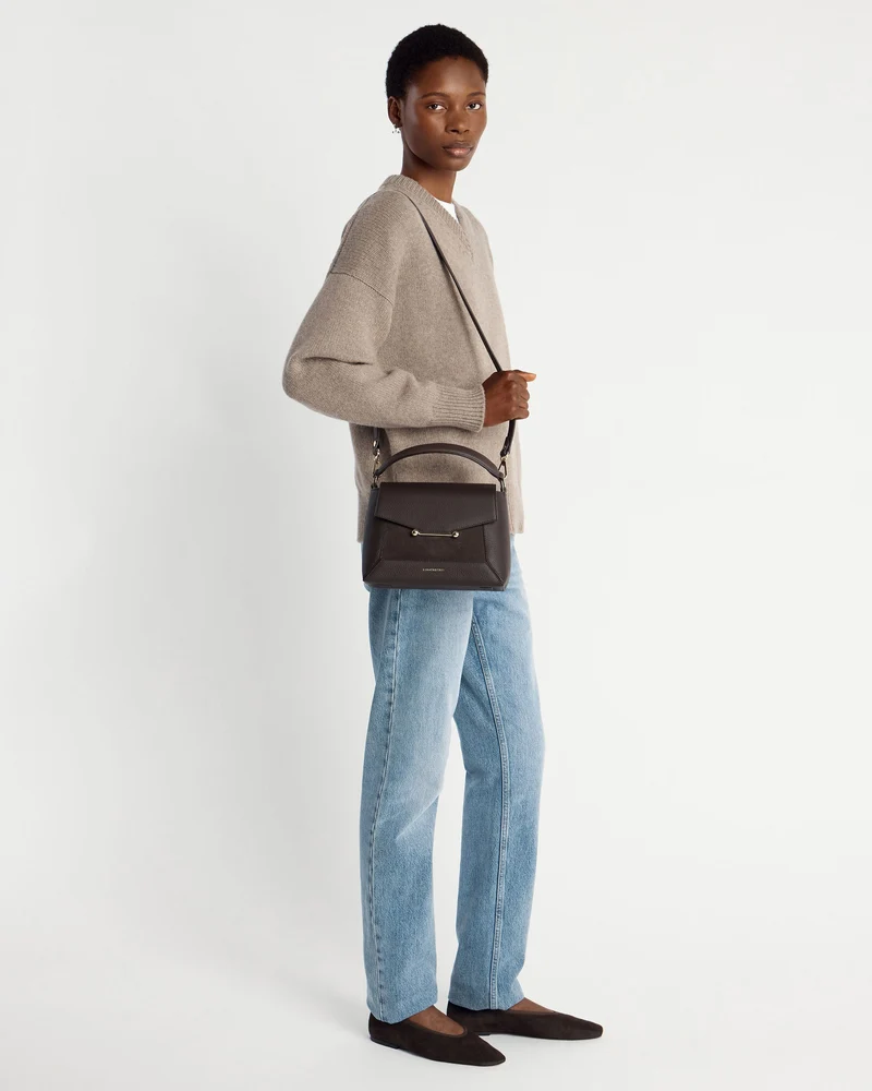 Mosaic Bag - Dark Chocolate Suede/Leather