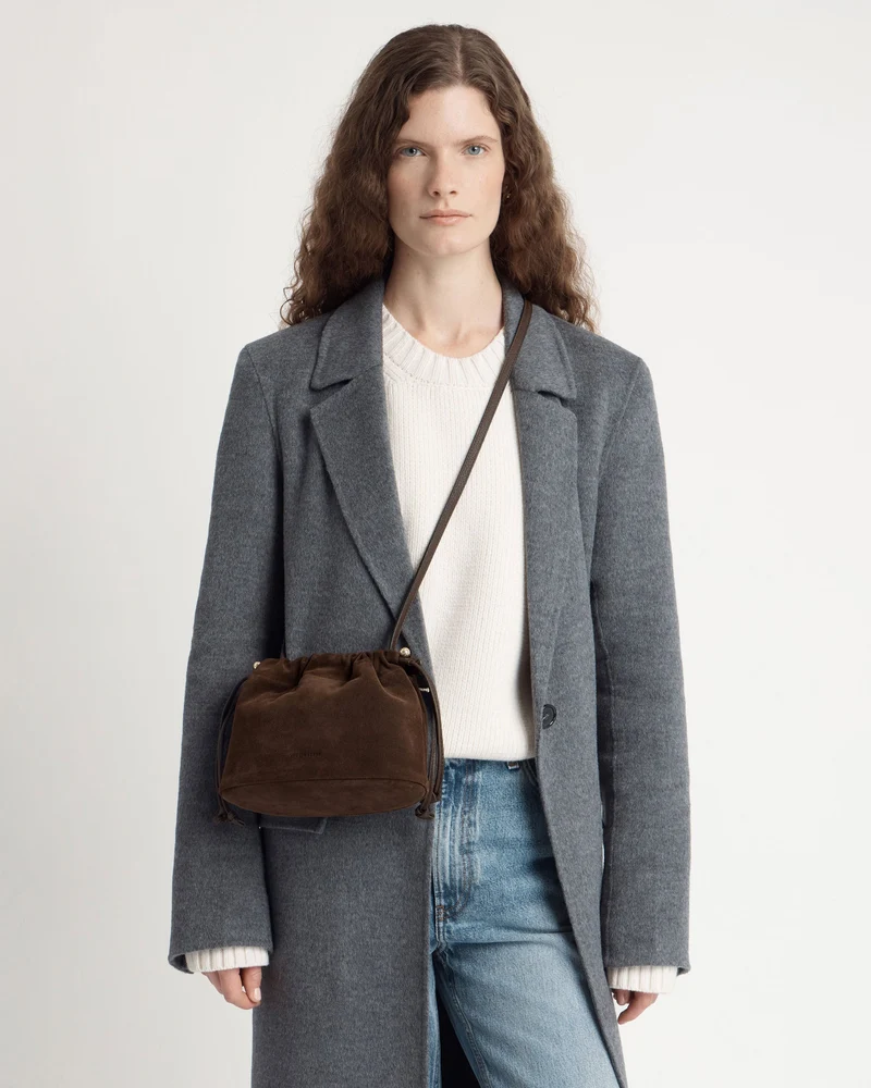 Charlotte Drawstring - Chocolate Suede
