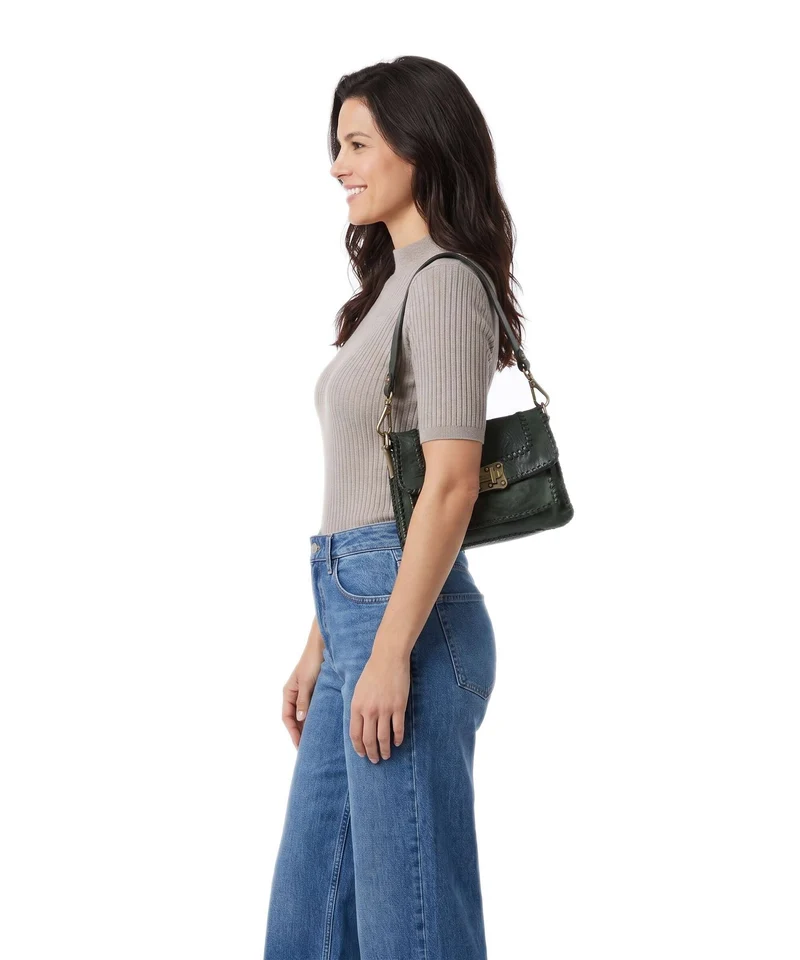 Campomaggi Schultertasche green bottle