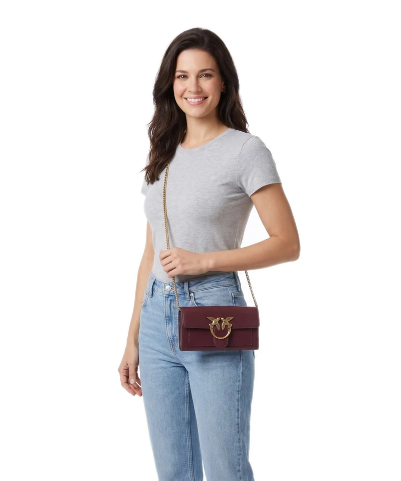 Pinko Love One Geldbörse ribes intenso/antique gold