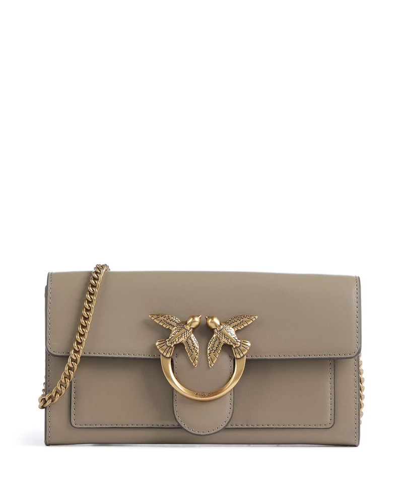 Pinko Love One Geldbörse grigio talpa/antique gold