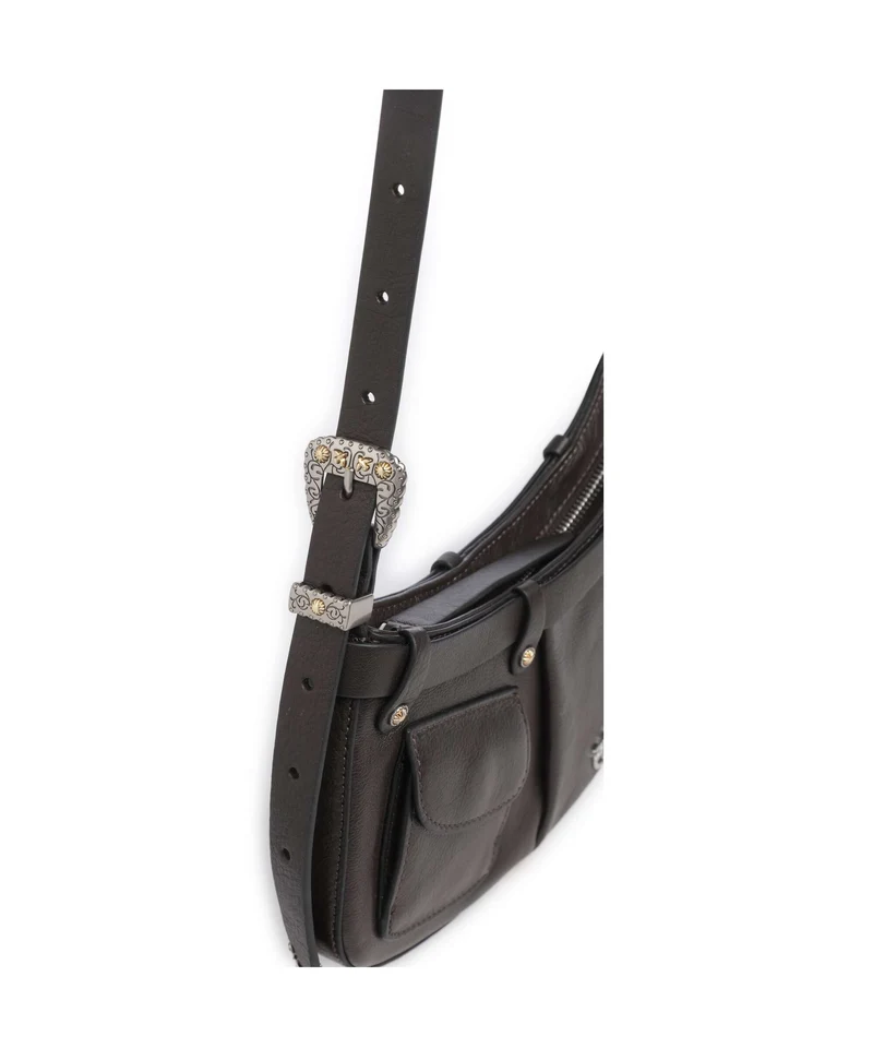 Pinko Pocket Mini Schultertasche marrone marasca/mix gold