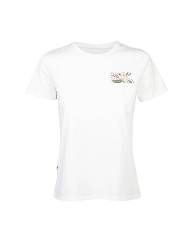 TreeShirt Women Pocket Flowers White