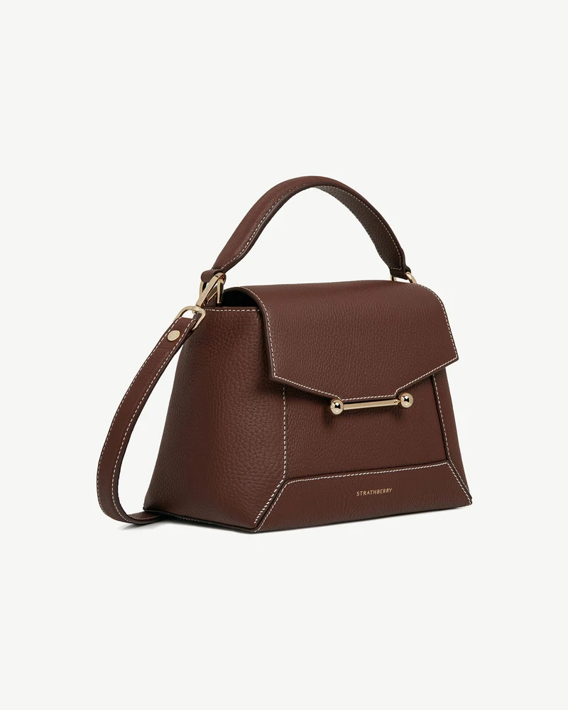 Mosaic Bag - Chocolate with Vanilla Stitch