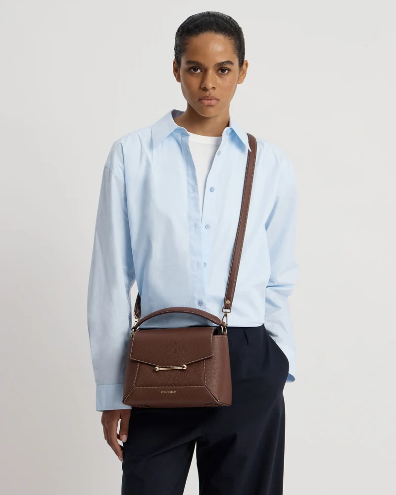 Mosaic Bag - Chocolate with Vanilla Stitch