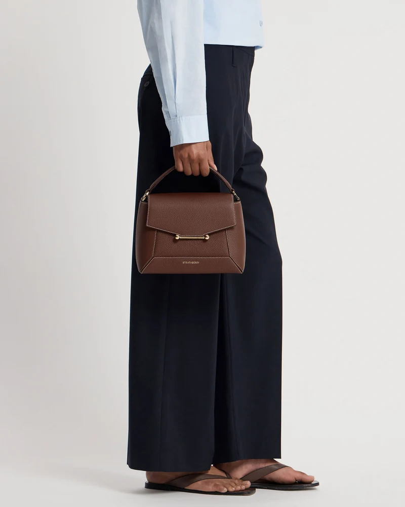 Mosaic Bag - Chocolate with Vanilla Stitch