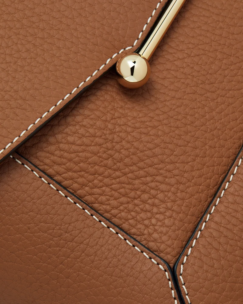 Mosaic Bag - Tan with Vanilla Stitch