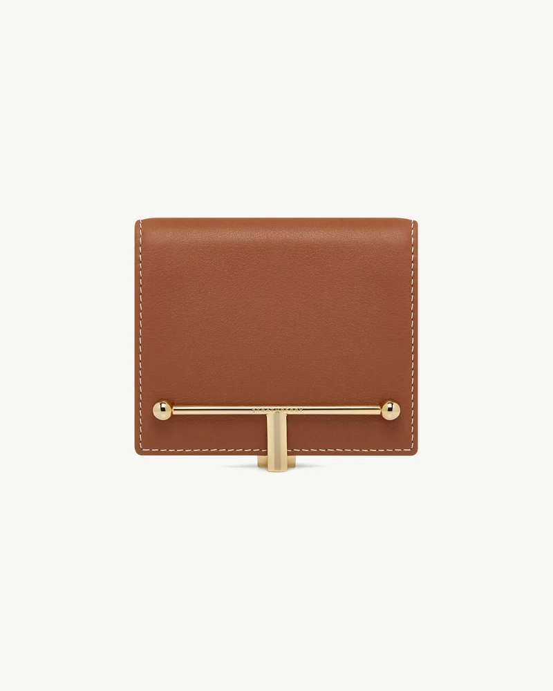Melville Street Wallet - Chestnut with Vanilla Stitch