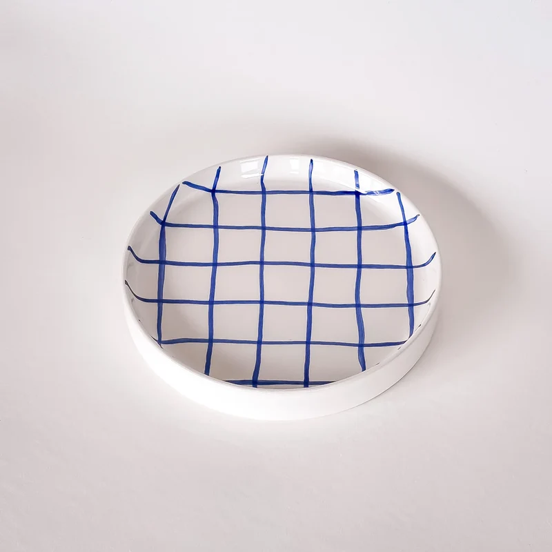 Teller Klein Grid Blue Mare