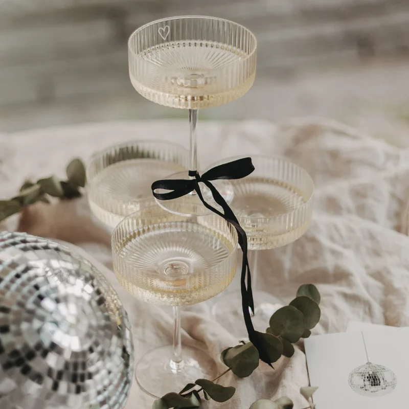 Champagnerglas Herz