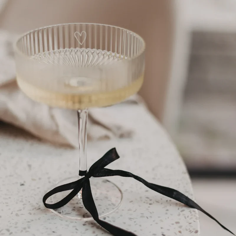 Champagnerglas Herz