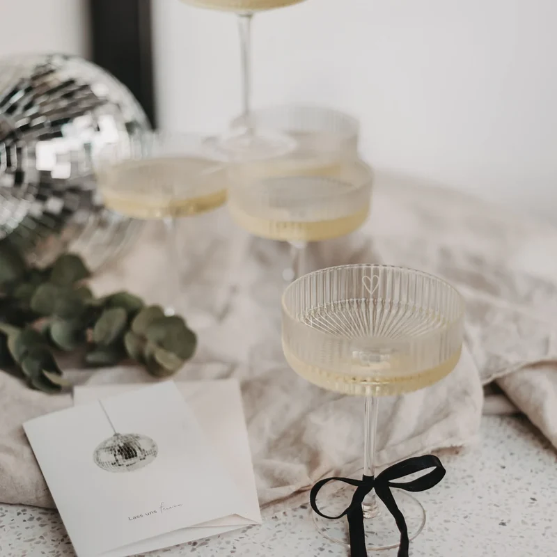 Champagnerglas Herz