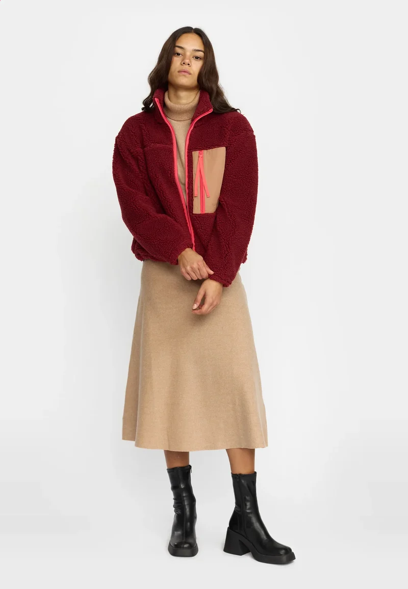 Jacke Pocket Teddy Burgundy