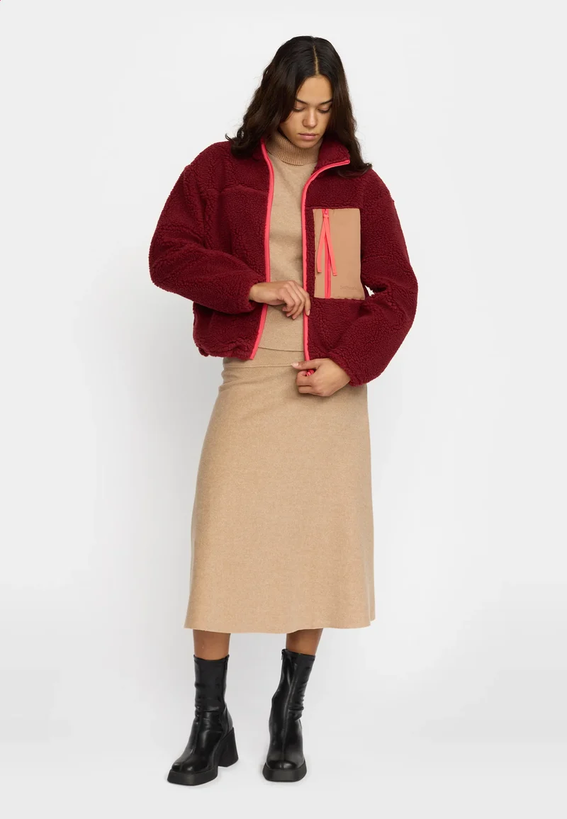 Jacke Pocket Teddy Burgundy
