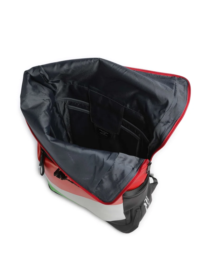 Piquadro Ducati C2OWD Rolltop Rucksack green/white/red