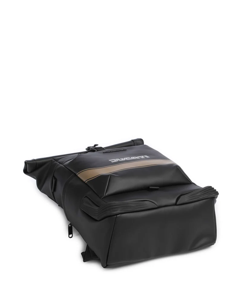 Piquadro Ducati C2OWD Rolltop Rucksack black/gold