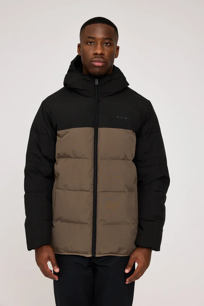 Jacke Puffer Jacket Black/Olive Brown