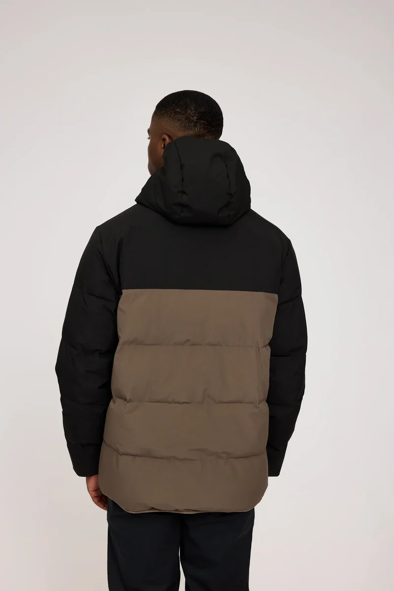 Jacke Puffer Jacket Black/Olive Brown