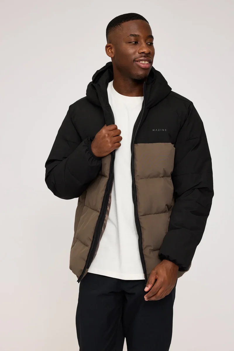 Jacke Puffer Jacket Black/Olive Brown