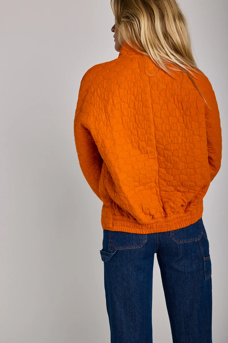 Jacke Veste Bouton Vivacite Orange