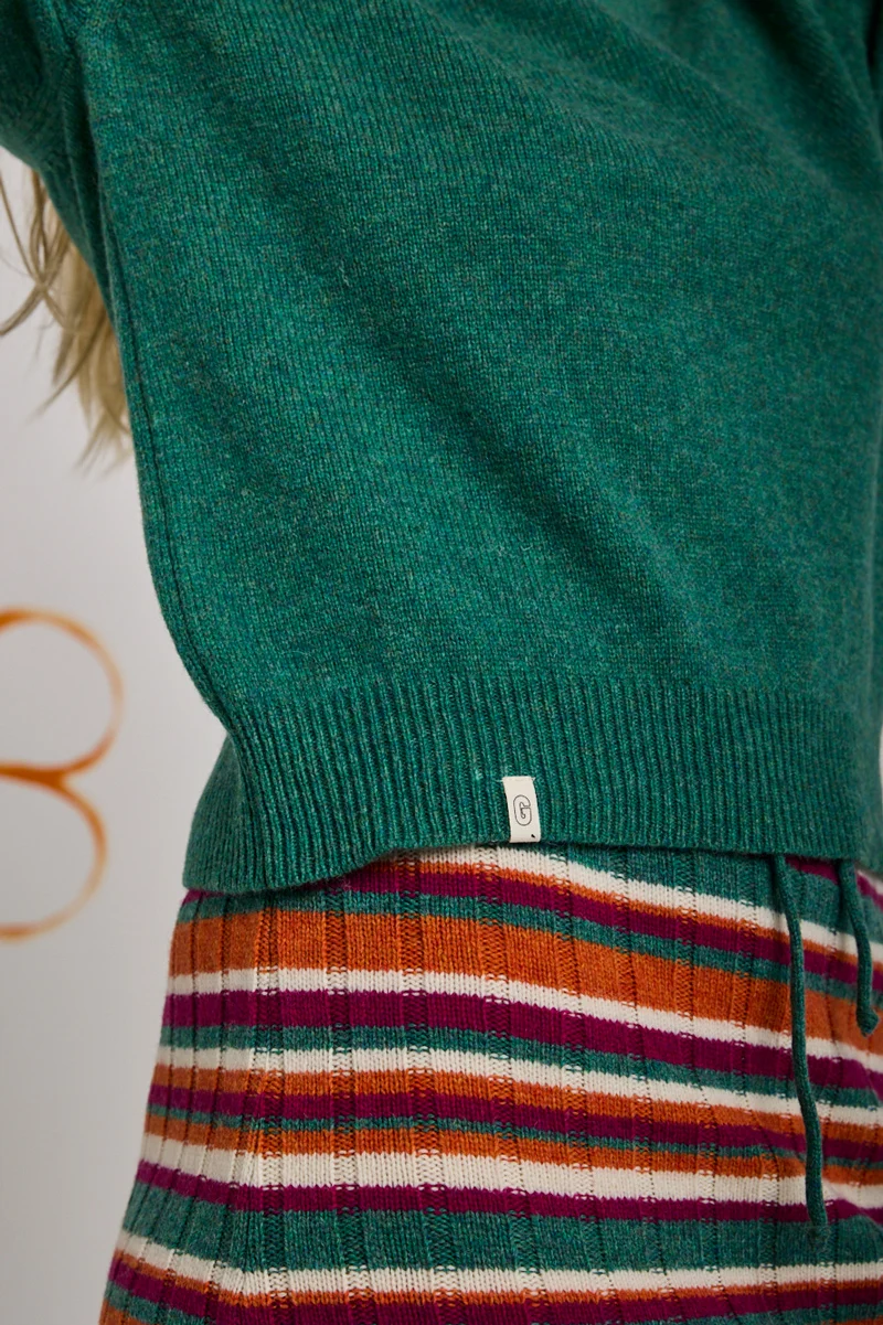 Pullover Top Pull Mo Vert Forét