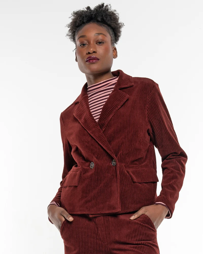 Cord Jacke Ruby Red