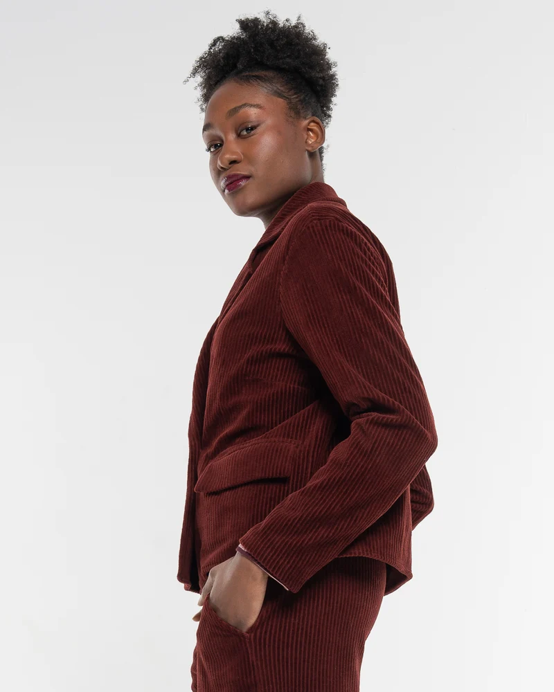 Cord Jacke Ruby Red