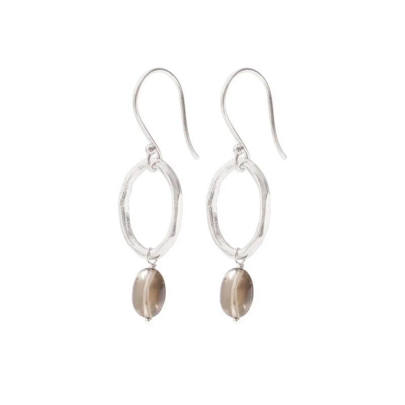Ohrringe Graceful Rauchquarz Silber