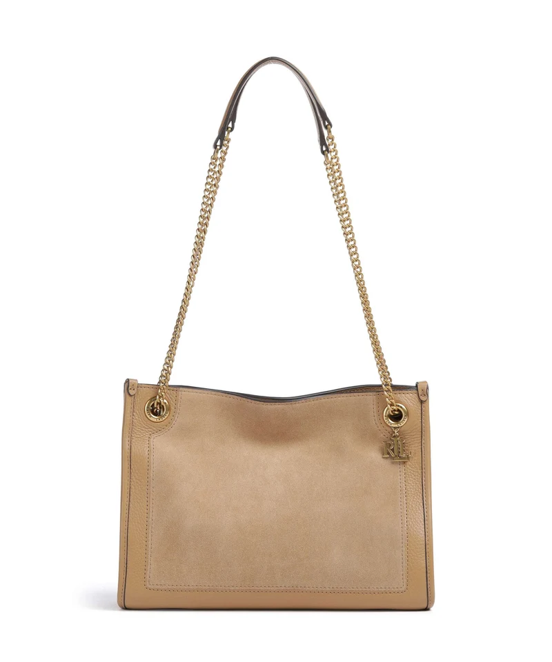 Lauren Ralph Lauren Bradley Medium Schultertasche camel