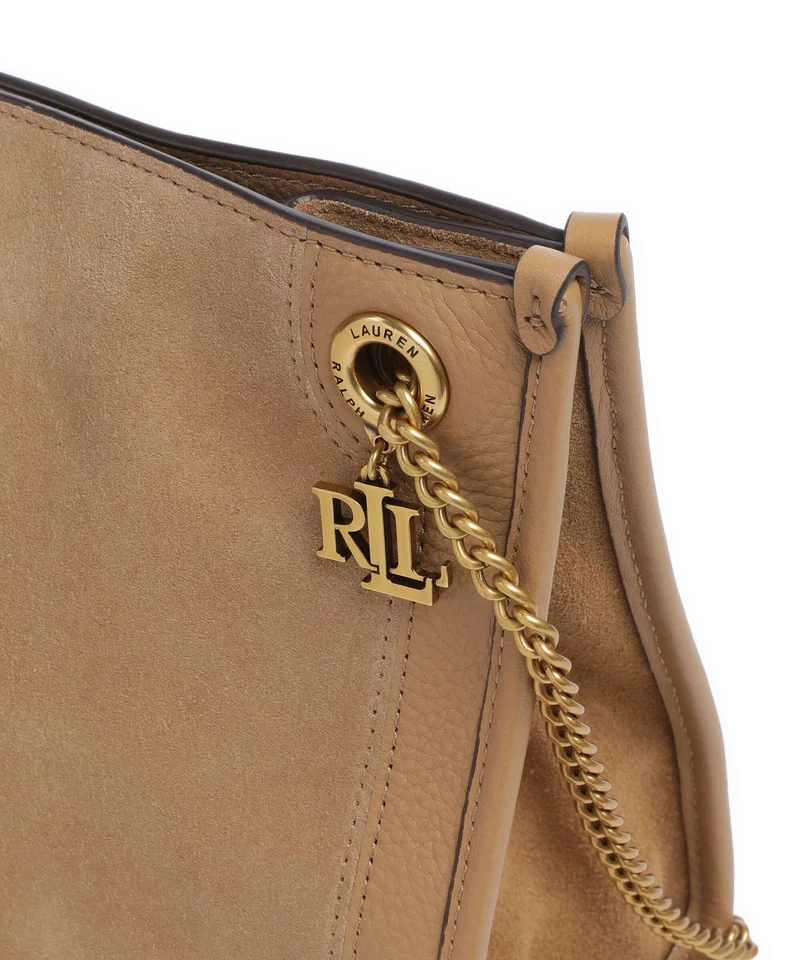 Lauren Ralph Lauren Bradley Medium Schultertasche camel