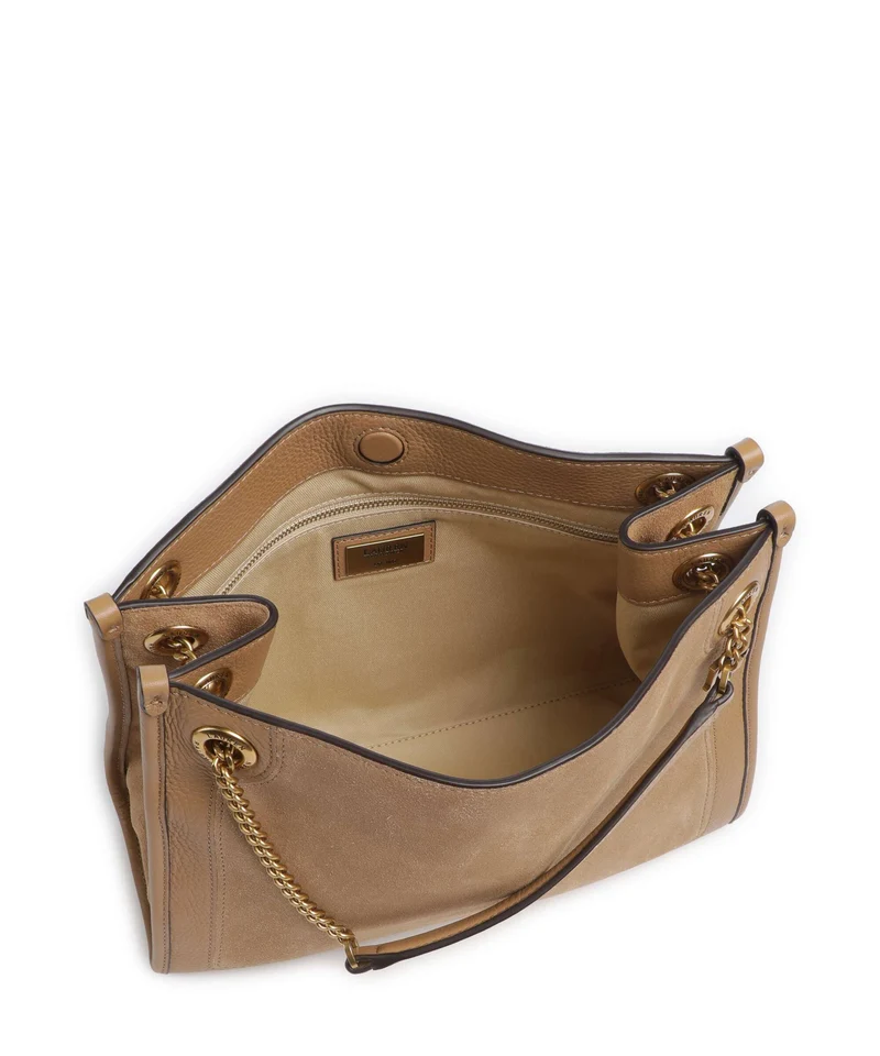 Lauren Ralph Lauren Bradley Medium Schultertasche camel