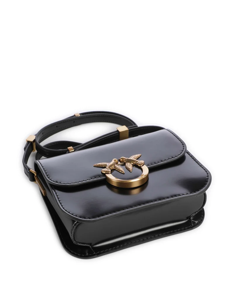 Pinko Love Box Mini Umhängetasche nero/antique gold