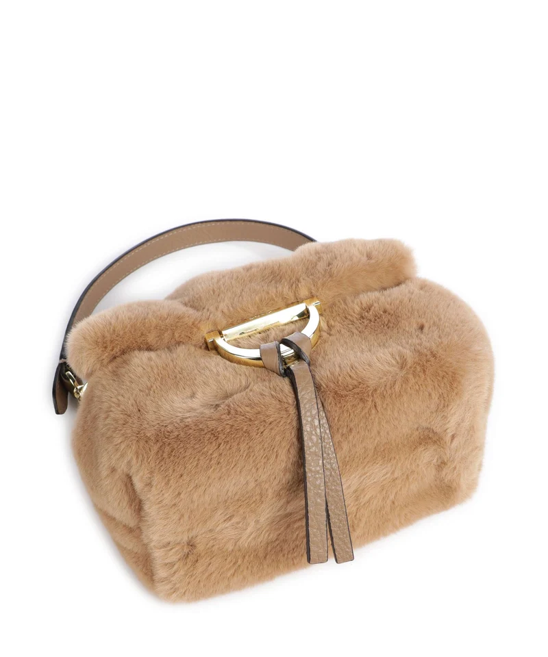 Abro Fur Temi Small Schultertasche cappuccino