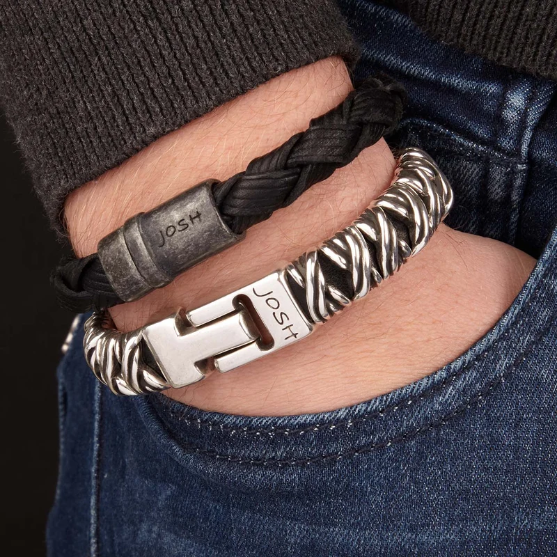 Josh herren Armband Silber 03441-BRA-L