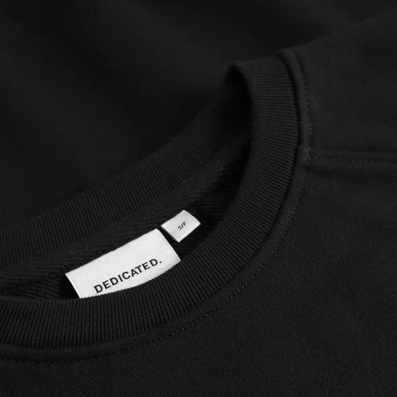 Sweatshirt Ystad Line Art Leaves Black