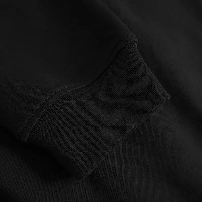 Sweatshirt Ystad Line Art Leaves Black