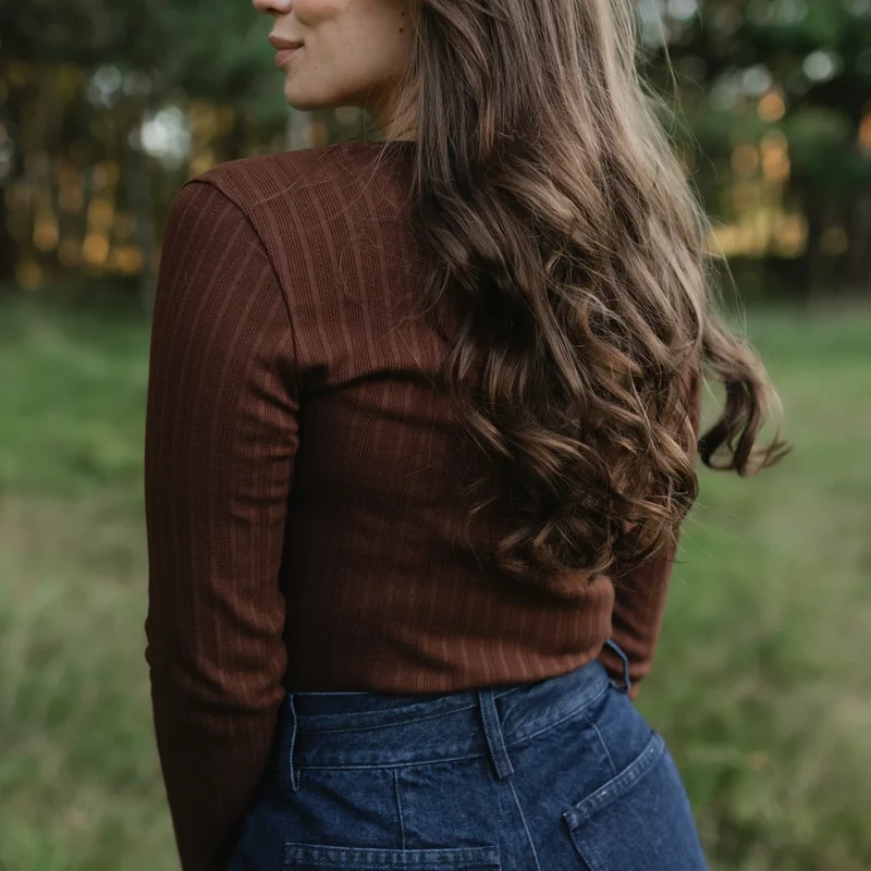 Jersey Cardigan Vida Braun