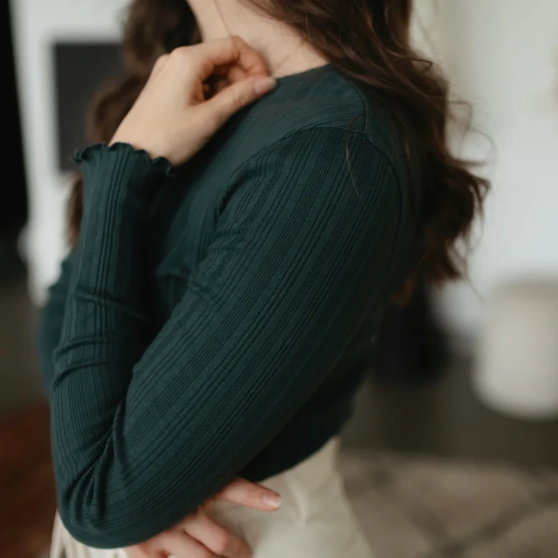 Langarmshirt Maja Dunkelgrün