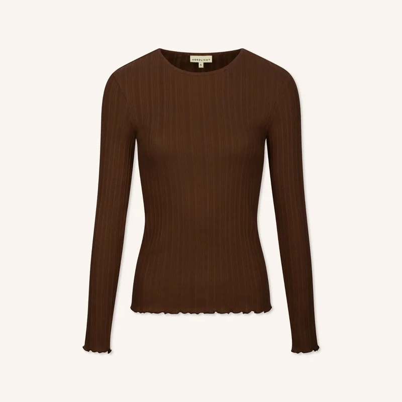 Langarmshirt Maja Braun